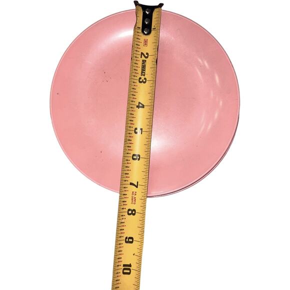 Set of 10 Pink Vintage Melamine 7.5” Plates - Picture 3 of 3